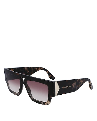 Victoria Beckham Plaque Square Sunglasses, 55mm