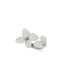 Pasquale Bruni 18K White Gold Giardini Segreti Diamond Pave Flower Cuff Ring