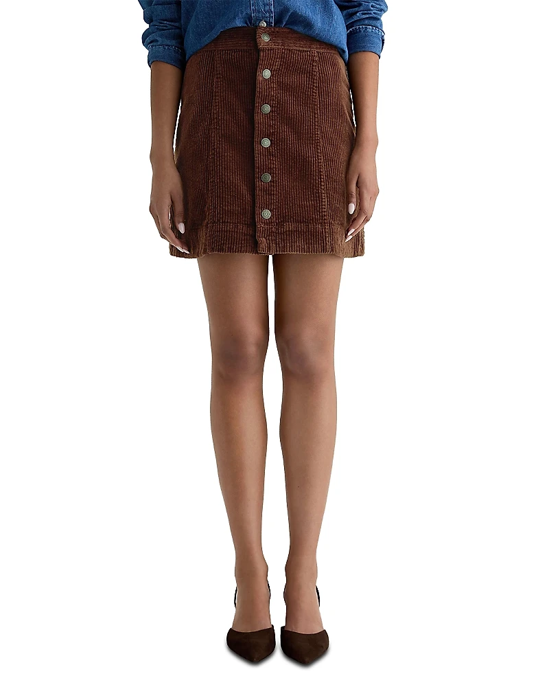 Ag Evie Corduroy A Line Mini Skirt