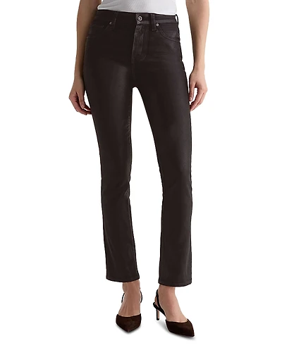 Ag Mari Coated Mid Rise Slim Jeans