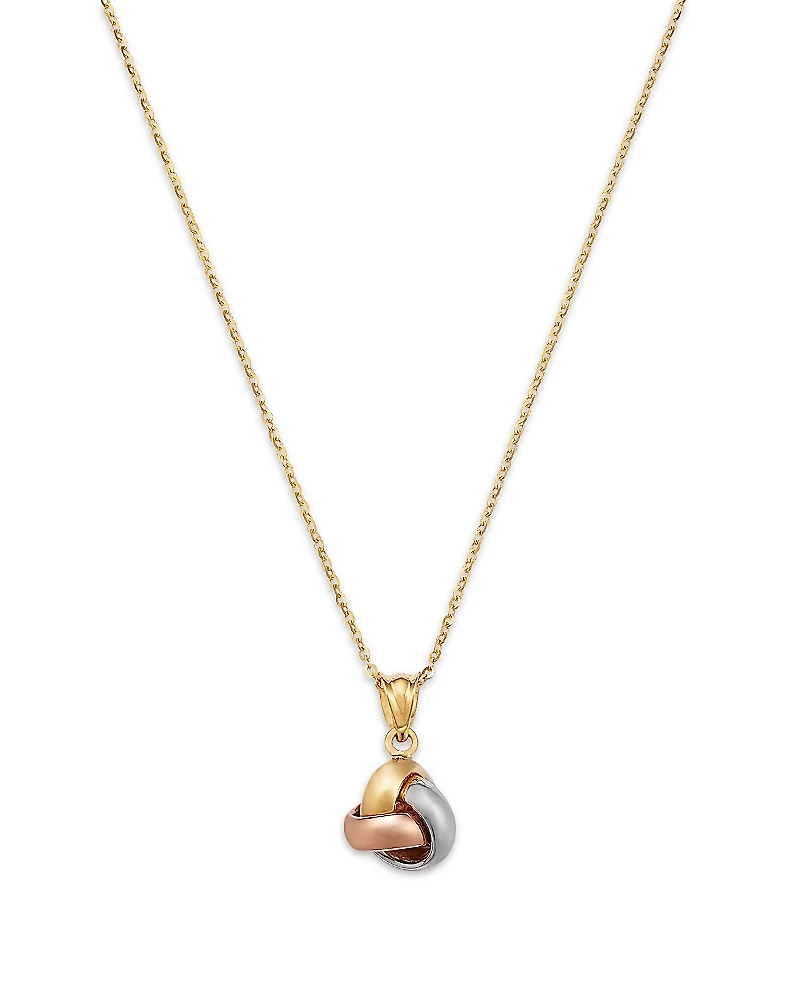 Bloomingdale's Fine Collection Love Knot Pendant Necklace