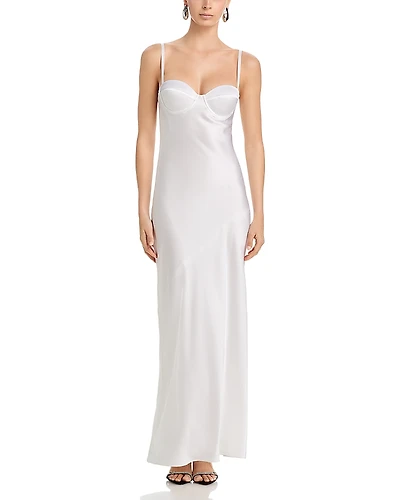 L'Agence Sayla Silk Bias Cut Maxi Dress