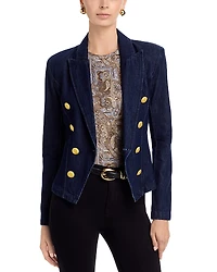 L'Agence Emerson Denim Structured Blazer