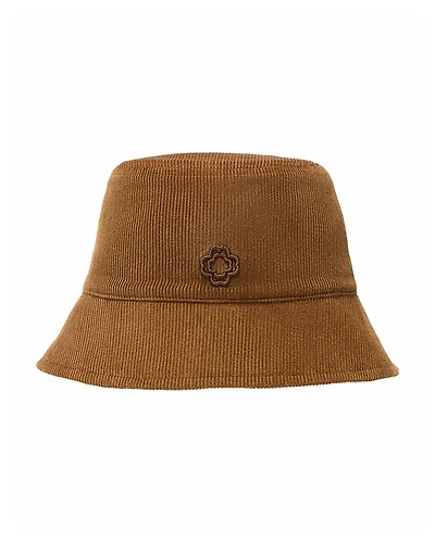 Maje Corduroy & Faux Shearling Reversible Bucket Hat