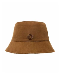 Maje Corduroy & Faux Shearling Reversible Bucket Hat