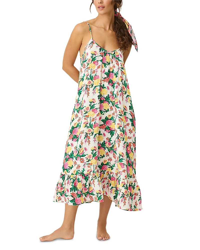 Pq Swim Floral Midi Dress Cover Up