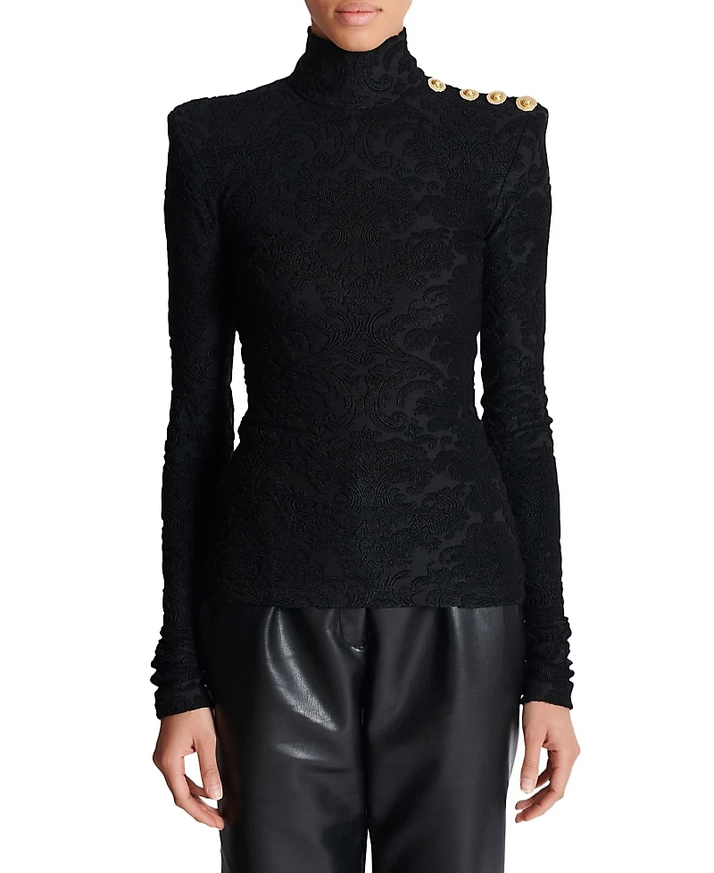 Balmain Baroque Pattern Long Sleeved Top