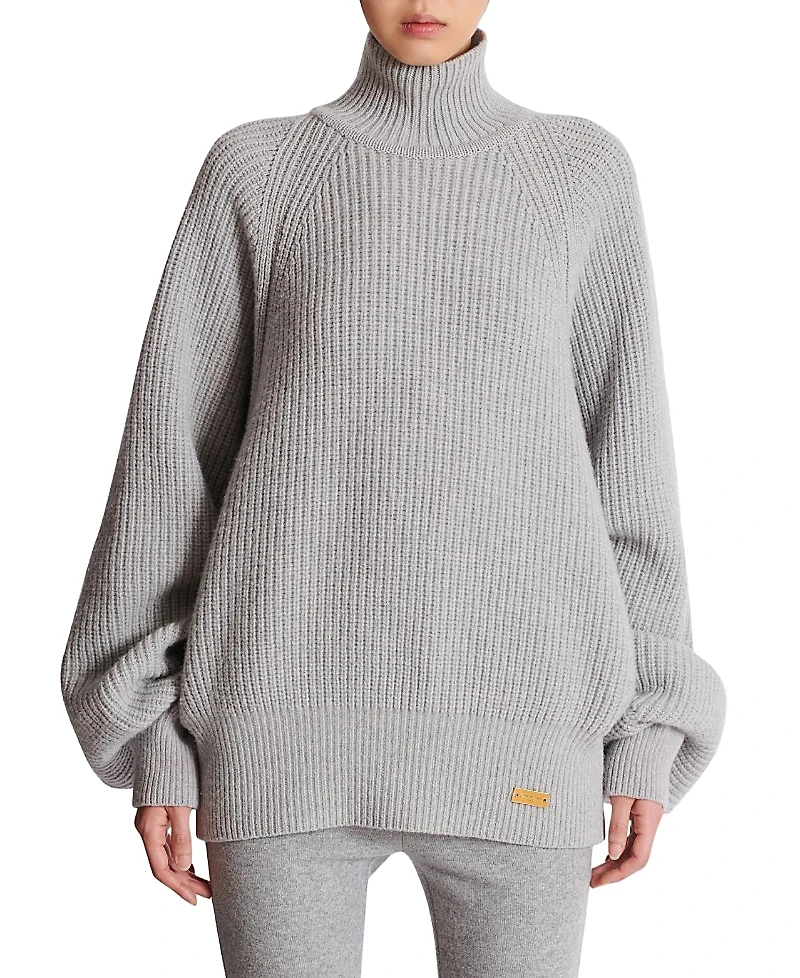 Balmain High-Neck Ribbed Knit Jumper