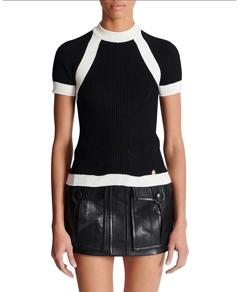 Balmain Short-Sleeved Knit Top