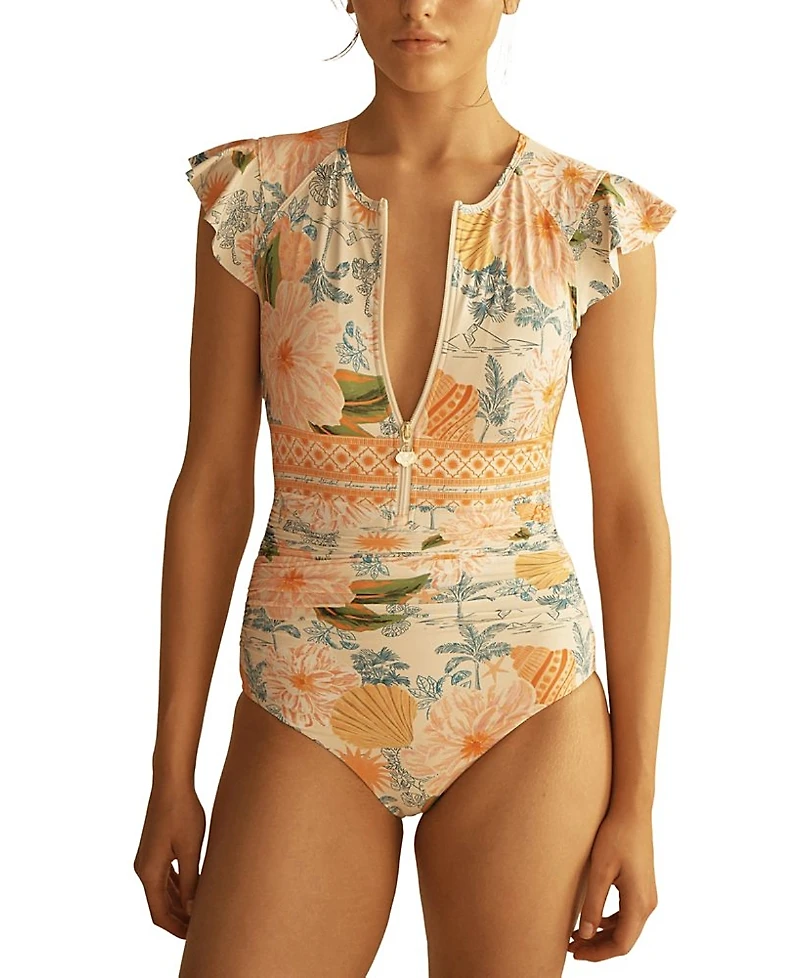 Aur OceA AlcioRuffle Sleeve One Piece