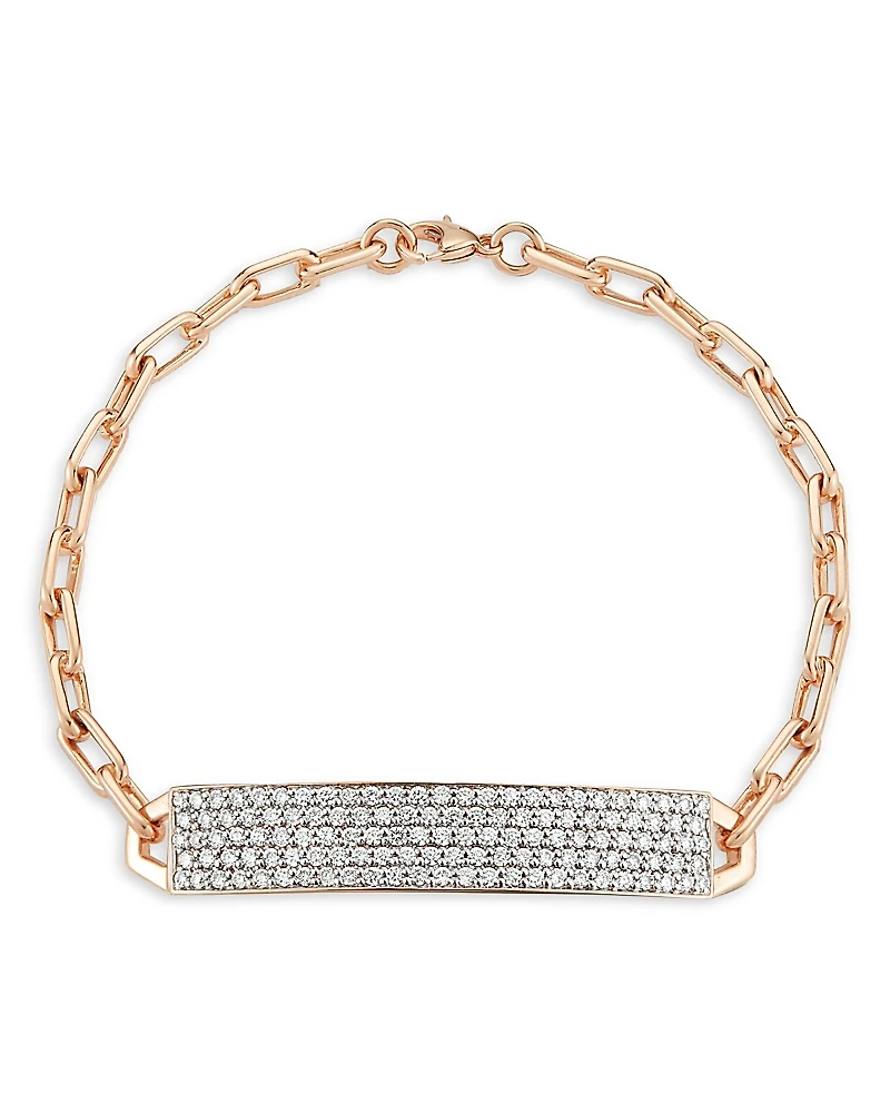 Walters Faith 18K Rose Gold Carrington Diamond Pave Id Bracelet