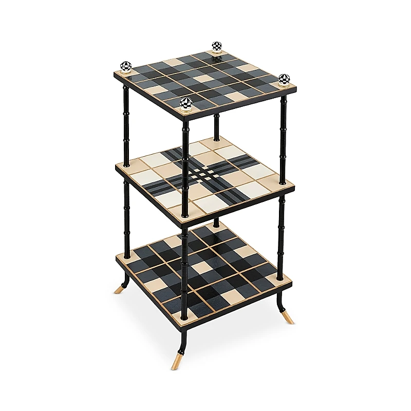 MacKenzie-Childs Mad for Plaid 3 Tier Table