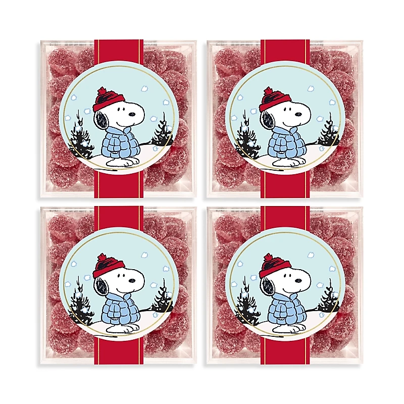 Sugarfina Snoopy Sugared Cranberries 4 Piece Kit