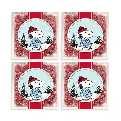 Sugarfina Snoopy Sugared Cranberries 4 Piece Kit