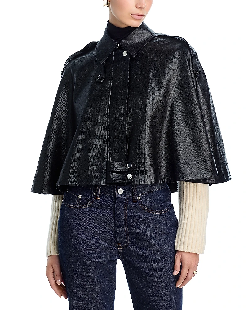 Derek Lam 10 Crosby Beatrix Coated Cape Jacket