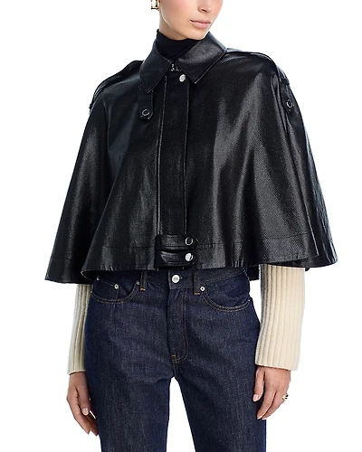 Derek Lam 10 Crosby Beatrix Coated Cape Jacket