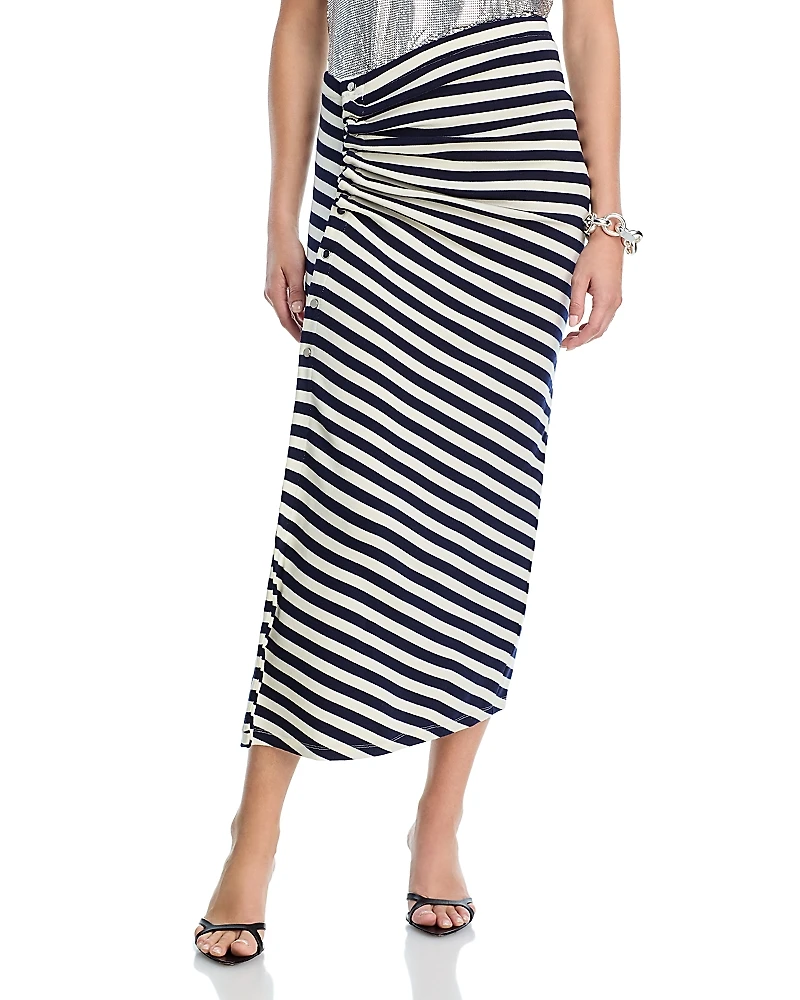 Rabanne Jupe Wool Long Skirt