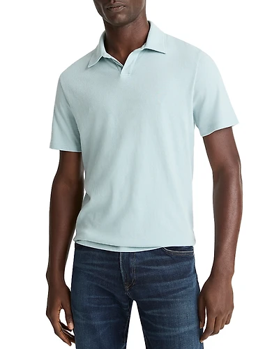 Vince Short Sleeve Loose Knit Polo Shirt