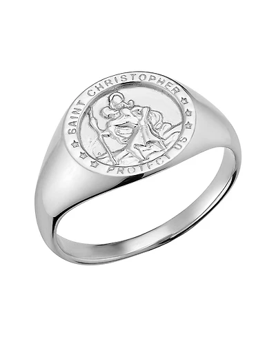 Oradina Sterling Silver Guardian Signet Ring
