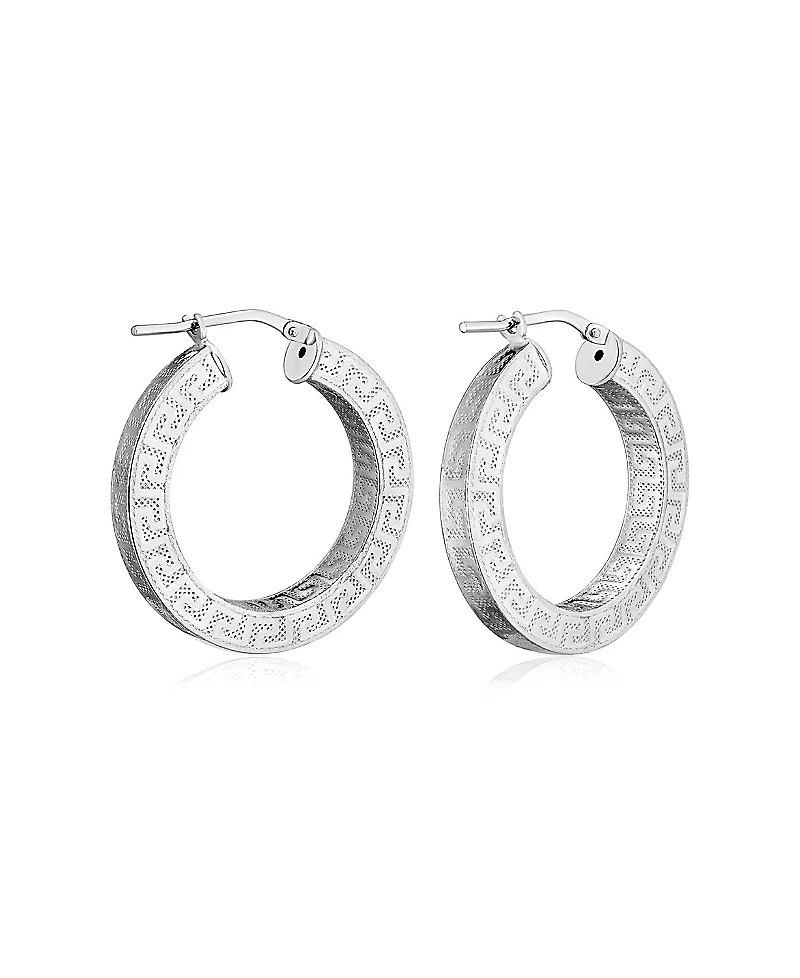 Oradina Sterling Silver Olympia Hoops