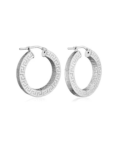 Oradina Sterling Silver Olympia Hoops