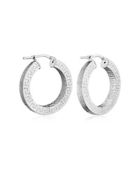 Oradina Sterling Silver Olympia Hoops