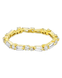 Suzanne Kalan 18K Yellow Gold Classic Diamond Baguette & Round Eternity Band
