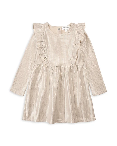 Miles The Label Girls' Long Sleeved Sparkle Dress - Little Kid, Big Kid