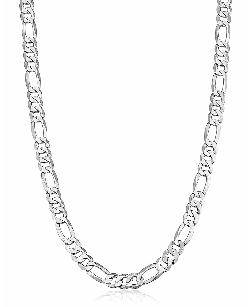 Oradina Sterling Silver Founders Figaro Chain