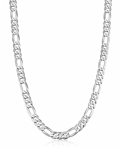 Oradina Sterling Silver Founders Figaro Chain