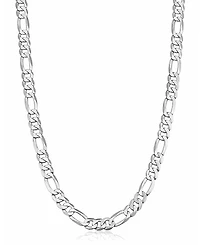 Oradina Sterling Silver Founders Figaro Chain