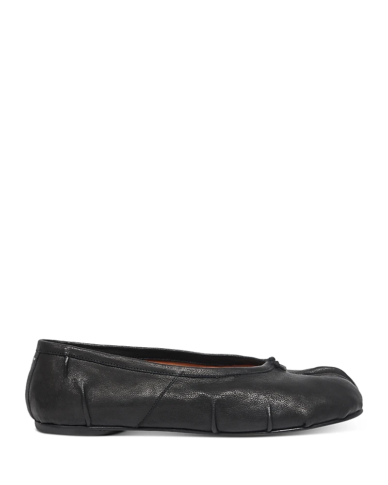 Maison Margiela Women's Tabi Leather Ballerina Flats
