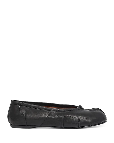 Maison Margiela Women's Tabi Leather Ballerina Flats