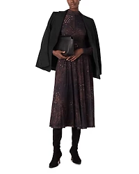 Whistles Spotted Animal Mesh Dress