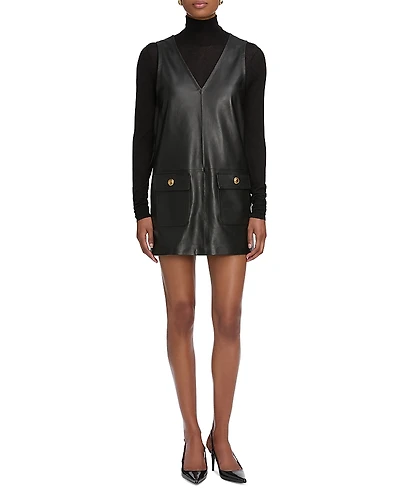 Frame The Leather Pinafore Dress