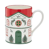 Spode Christmas Tree Christmas Village Red Mug