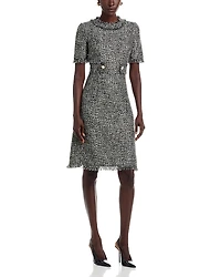 Teri Jon by Rickie Freeman Boucle Tweed Dress