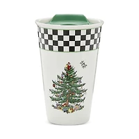 Spode Christmas Tree Black & White Travel Mug