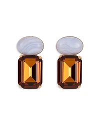 Jennifer Behr Elin Agate & Crystal Drop Earrings