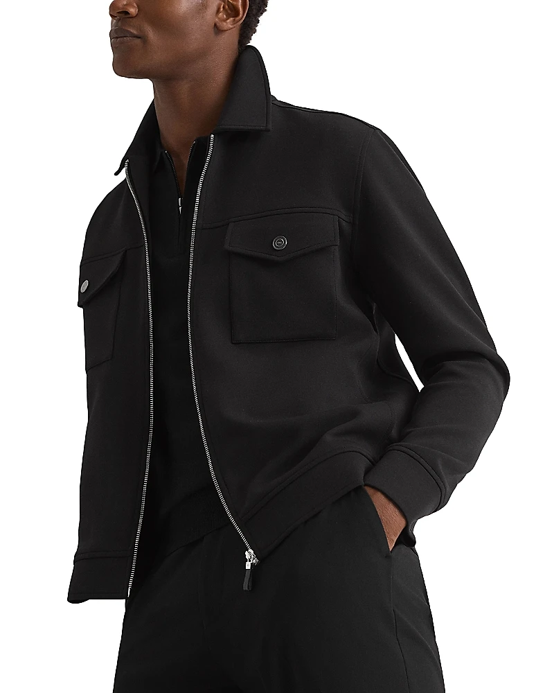 Reiss Medina Interlock Shirt Jacket