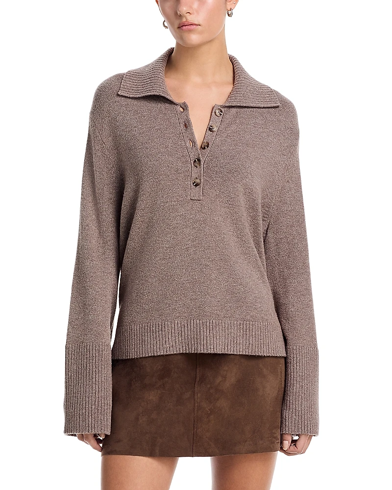 525 Luca Bell Sleeve Polo Sweater