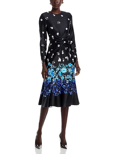 Teri Jon by Rickie Freeman Scuba Ruched Dress