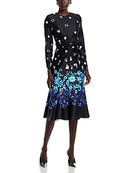 Teri Jon by Rickie Freeman Scuba Ruched Dress