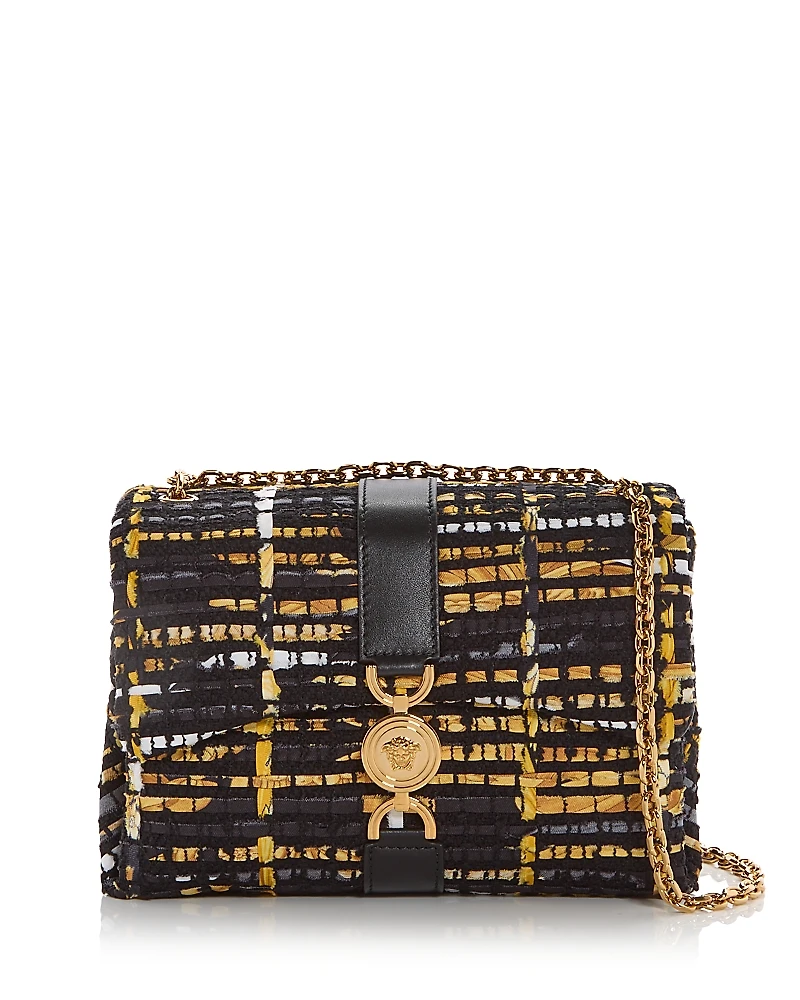 Versace Kleio Tweed Shoulder Bag