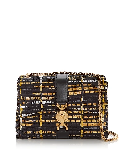 Versace Kleio Tweed Shoulder Bag