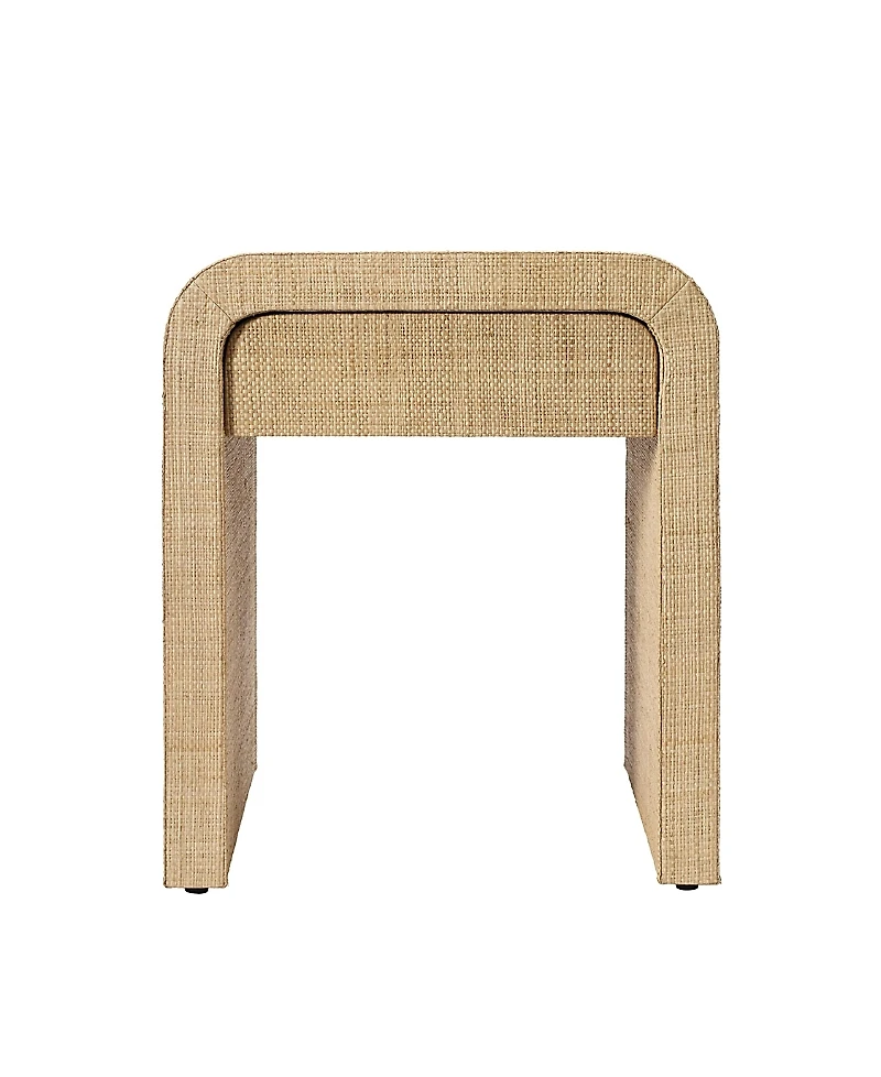 Jamie Young Montecito 1-Drawer Raffia Side Table