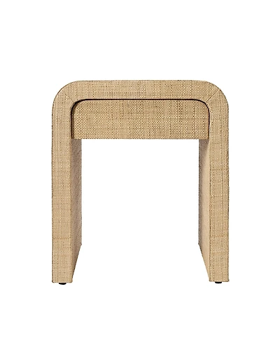 Jamie Young Montecito 1-Drawer Raffia Side Table