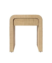 Jamie Young Montecito 1-Drawer Raffia Side Table