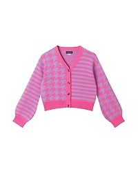 Andy & Evan Girls' Houndstooth Cardigan - Big Kid