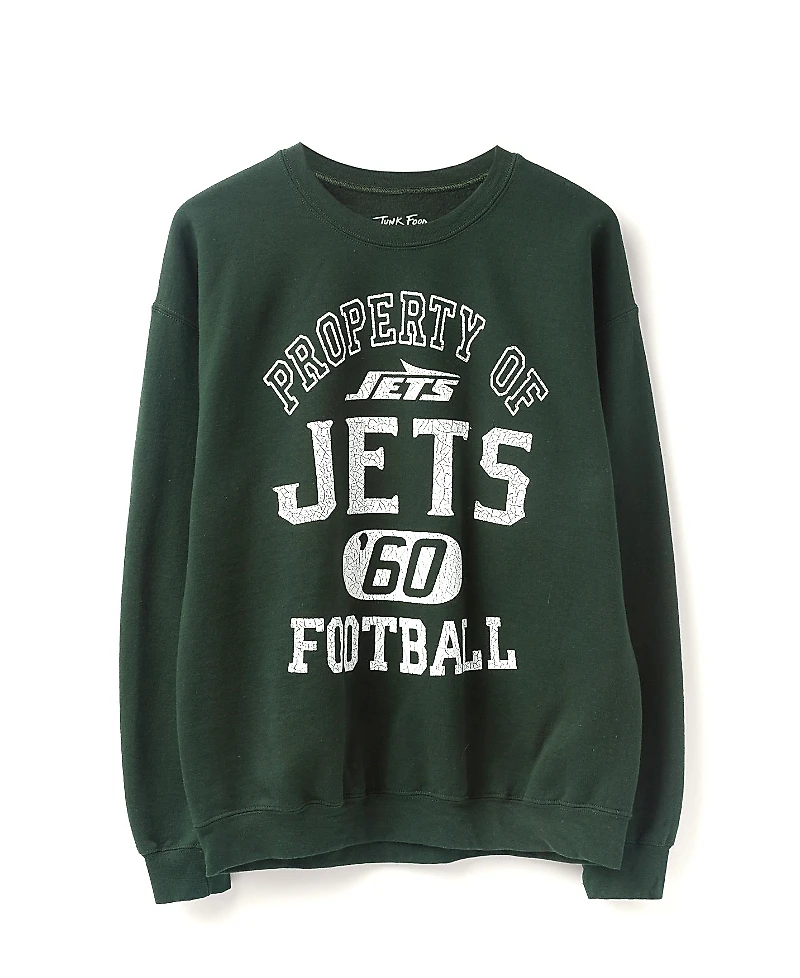 Junk Food Clothing Unisex Nfl New York Jets Backfield Flea Market Crew Fleece